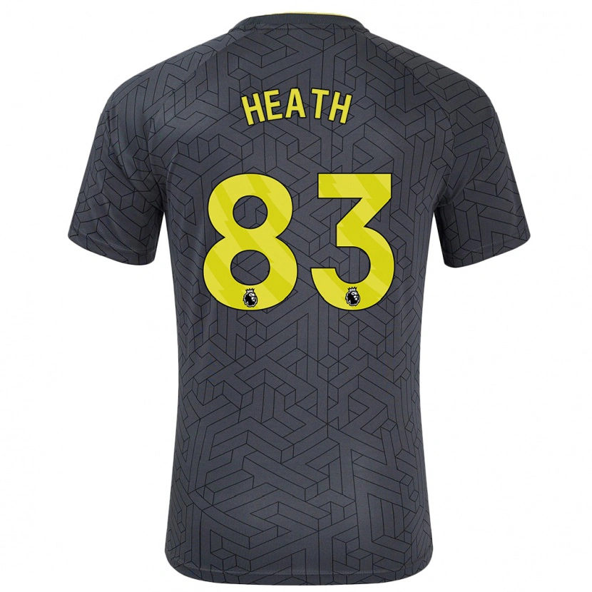 Danxen Heren Isaac Heath #83 Zwart Geel Uitshirt Uittenue 2024/25 T-Shirt