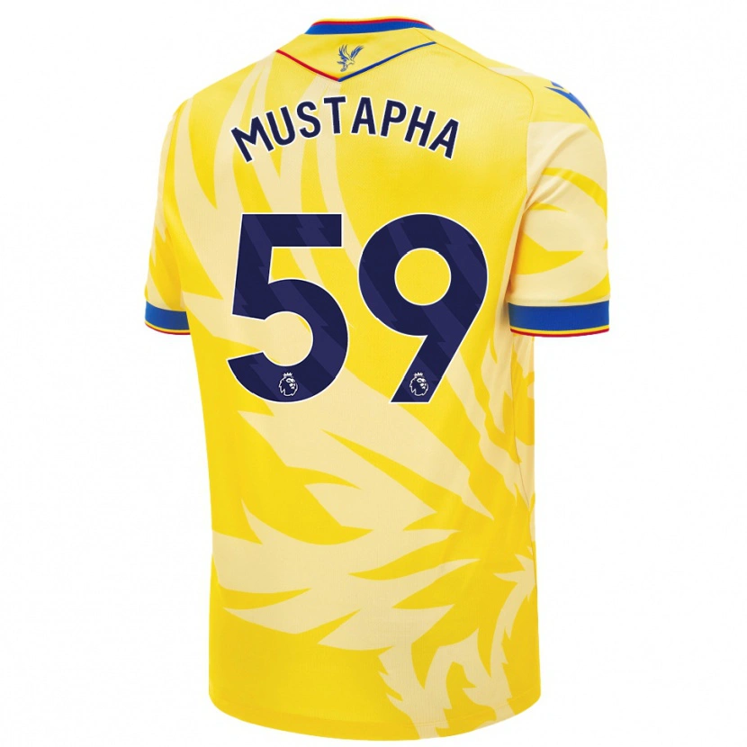 Danxen Heren Hindolo Mustapha #59 Geel Uitshirt Uittenue 2024/25 T-Shirt