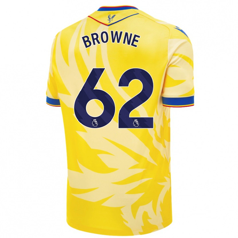 Danxen Heren Luke Browne #62 Geel Uitshirt Uittenue 2024/25 T-Shirt