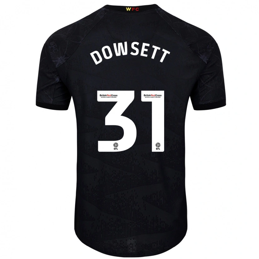 Danxen Heren Rebekah Dowsett #31 Zwart Wit Uitshirt Uittenue 2024/25 T-Shirt