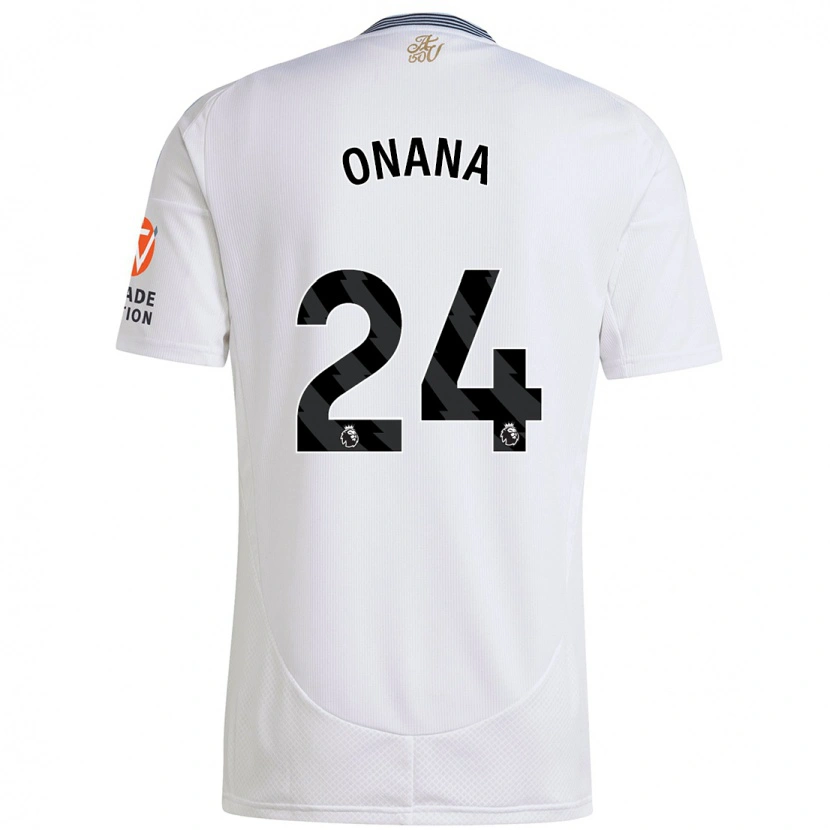Danxen Heren Amadou Onana #24 Wit Uitshirt Uittenue 2024/25 T-Shirt