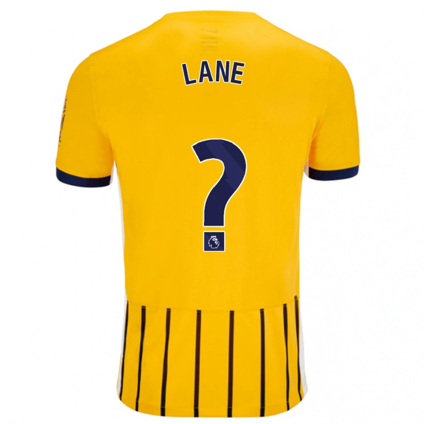 Danxen Heren Darius Lane #0 Goud Blauw Krijtstrepen Uitshirt Uittenue 2024/25 T-Shirt