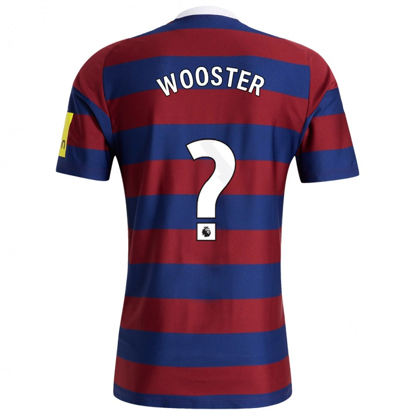 Danxen Heren Kacey Wooster #0 Bordeauxrood Marineblauw Uitshirt Uittenue 2024/25 T-Shirt
