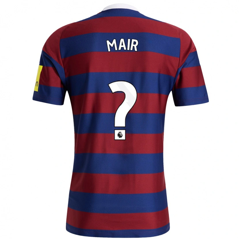 Danxen Heren George Mair #0 Bordeauxrood Marineblauw Uitshirt Uittenue 2024/25 T-Shirt