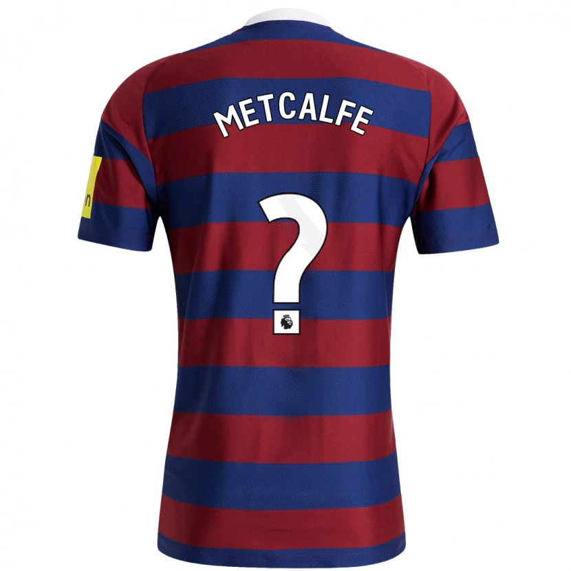 Danxen Heren Craig Metcalfe #0 Bordeauxrood Marineblauw Uitshirt Uittenue 2024/25 T-Shirt