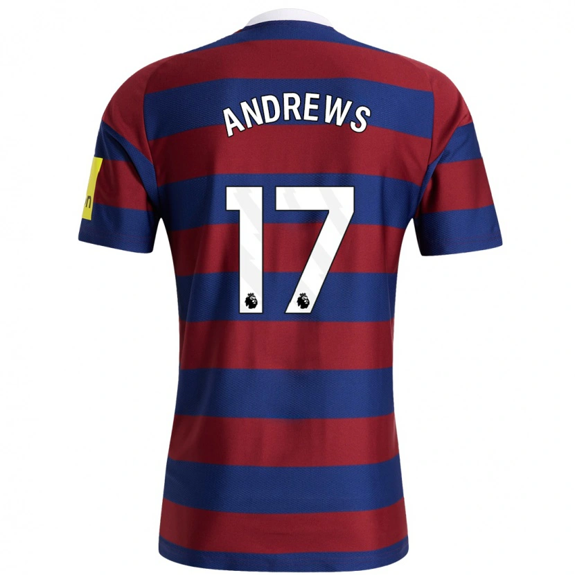 Danxen Heren Amy Andrews #17 Bordeauxrood Marineblauw Uitshirt Uittenue 2024/25 T-Shirt