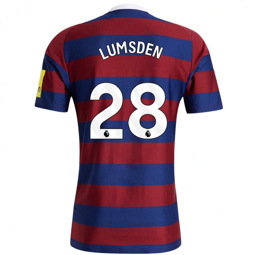 Danxen Heren Beth Lumsden #28 Bordeauxrood Marineblauw Uitshirt Uittenue 2024/25 T-Shirt