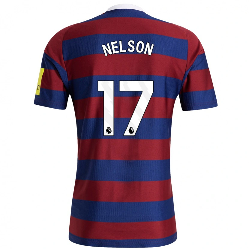 Danxen Heren Erin Nelson #17 Bordeauxrood Marineblauw Uitshirt Uittenue 2024/25 T-Shirt
