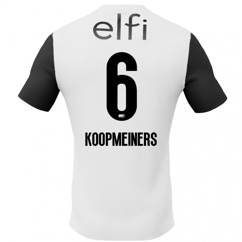 Danxen Heren Peer Koopmeiners #6 Wit Zwart Uitshirt Uittenue 2024/25 T-Shirt