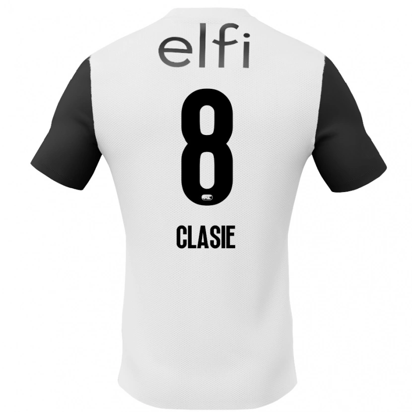 Danxen Heren Jordy Clasie #8 Wit Zwart Uitshirt Uittenue 2024/25 T-Shirt