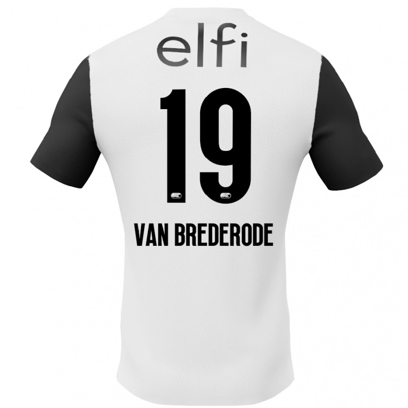 Danxen Heren Myron Van Brederode #19 Wit Zwart Uitshirt Uittenue 2024/25 T-Shirt