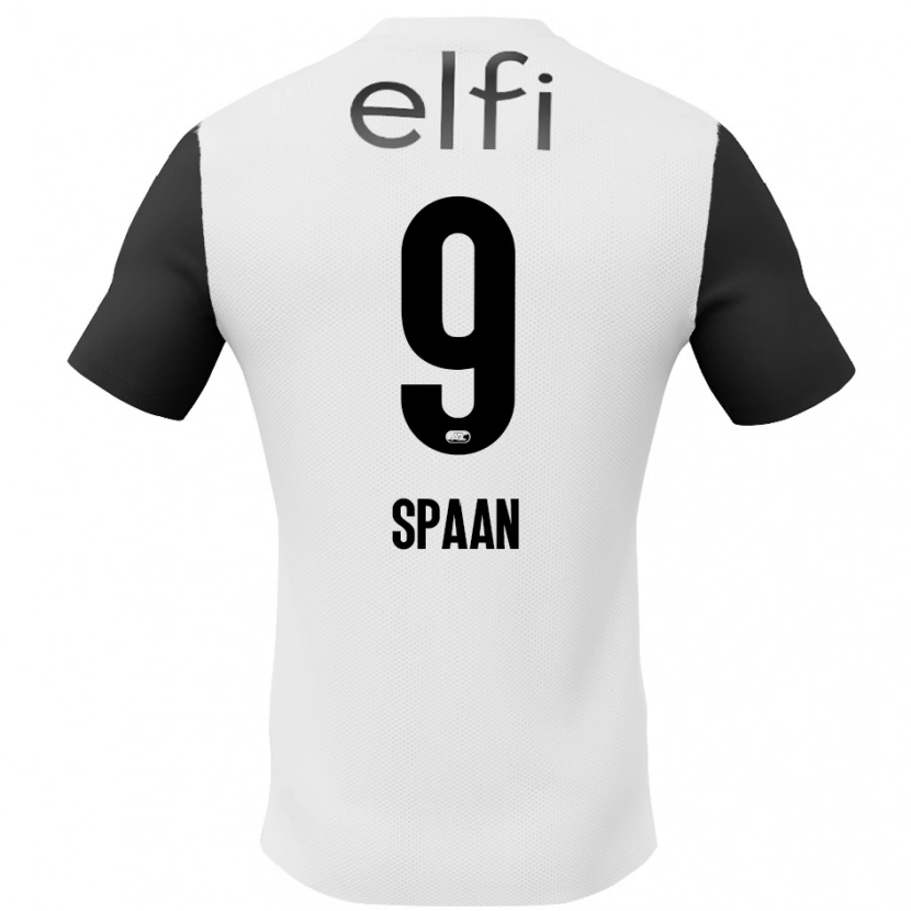 Danxen Heren Floor Spaan #9 Wit Zwart Uitshirt Uittenue 2024/25 T-Shirt
