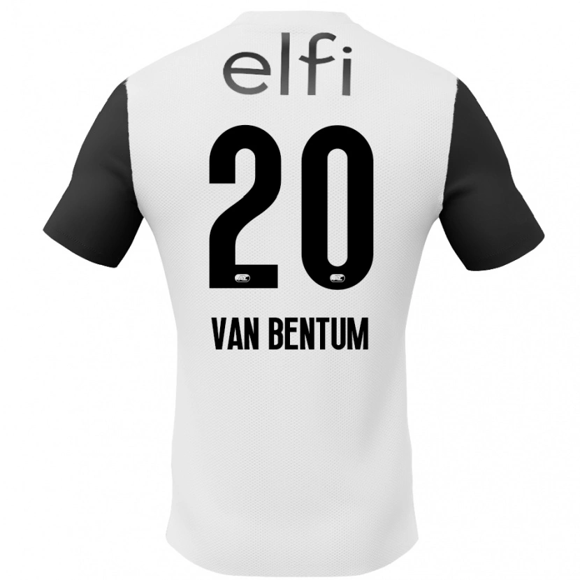 Danxen Heren Mirte Van Bentum #20 Wit Zwart Uitshirt Uittenue 2024/25 T-Shirt