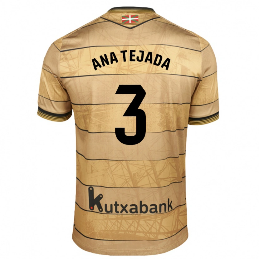 Danxen Heren Ana Tejada Jiménez #3 Bruin Uitshirt Uittenue 2024/25 T-Shirt