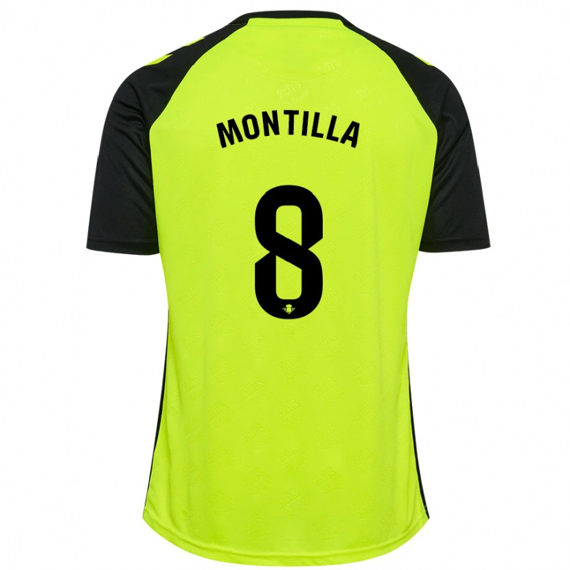 Danxen Heren Natalia Montilla #8 Fluorescerend Geel Zwart Uitshirt Uittenue 2024/25 T-Shirt