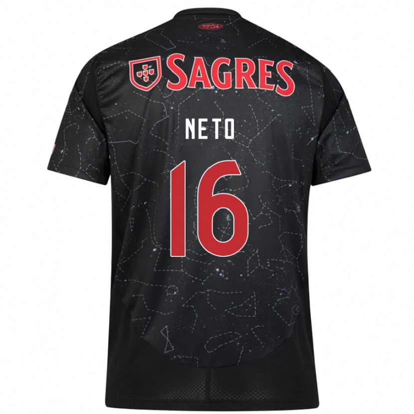 Danxen Heren Martim Neto #16 Zwart Rood Uitshirt Uittenue 2024/25 T-Shirt