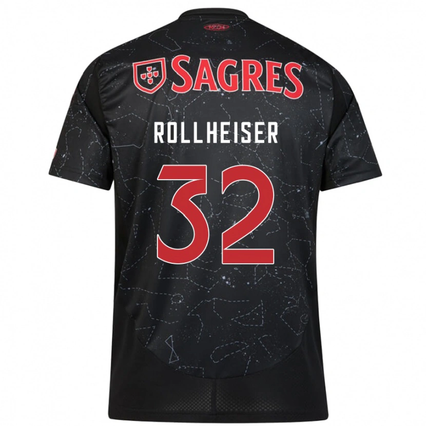 Danxen Heren Benjamín Rollheiser #32 Zwart Rood Uitshirt Uittenue 2024/25 T-Shirt