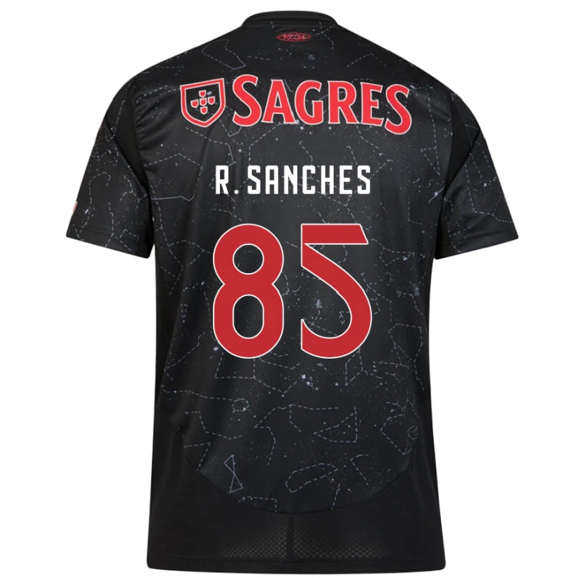 Danxen Heren Renato Sanches #85 Zwart Rood Uitshirt Uittenue 2024/25 T-Shirt