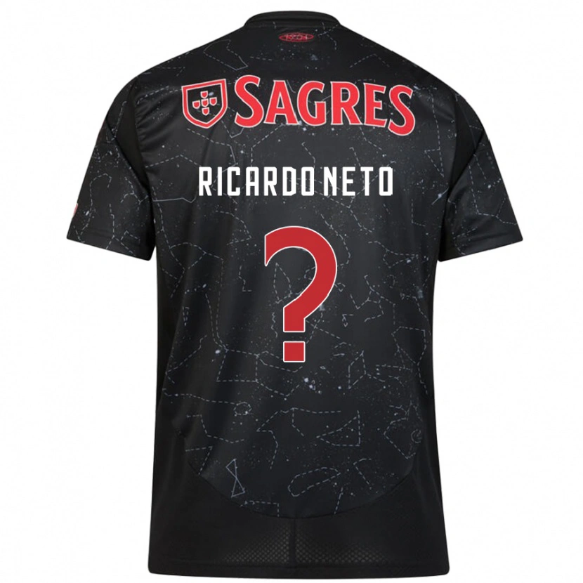 Danxen Heren Ricardo Neto #0 Zwart Rood Uitshirt Uittenue 2024/25 T-Shirt