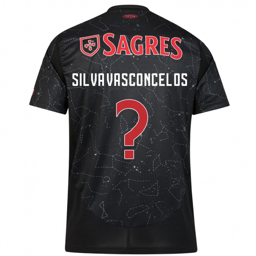 Danxen Heren Martim Silva Vasconcelos #0 Zwart Rood Uitshirt Uittenue 2024/25 T-Shirt