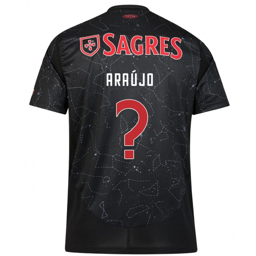 Danxen Heren Ismail Araújo #0 Zwart Rood Uitshirt Uittenue 2024/25 T-Shirt
