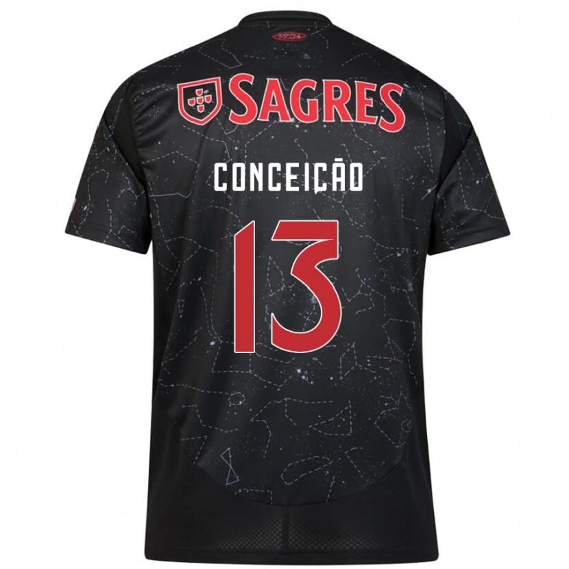 Danxen Heren João Conceição #13 Zwart Rood Uitshirt Uittenue 2024/25 T-Shirt