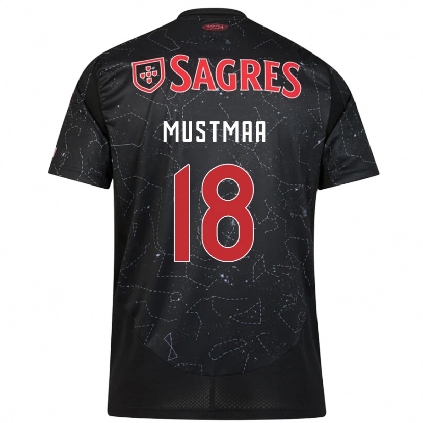 Danxen Heren Karel Mustmaa #18 Zwart Rood Uitshirt Uittenue 2024/25 T-Shirt