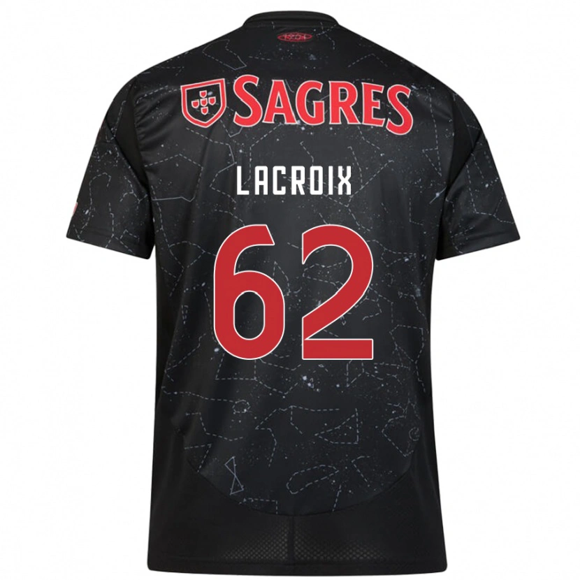 Danxen Heren Lenny Lacroix #62 Zwart Rood Uitshirt Uittenue 2024/25 T-Shirt