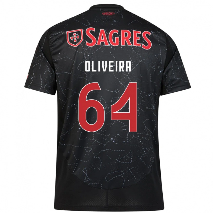Danxen Heren Gonçalo Oliveira #64 Zwart Rood Uitshirt Uittenue 2024/25 T-Shirt