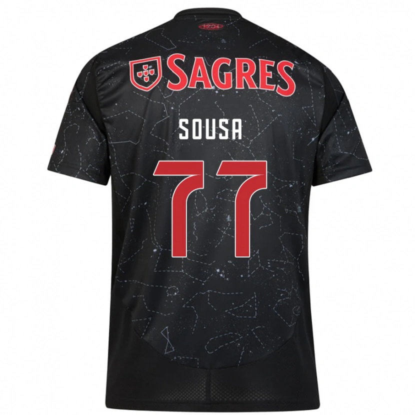 Danxen Heren Gerson Sousa #77 Zwart Rood Uitshirt Uittenue 2024/25 T-Shirt