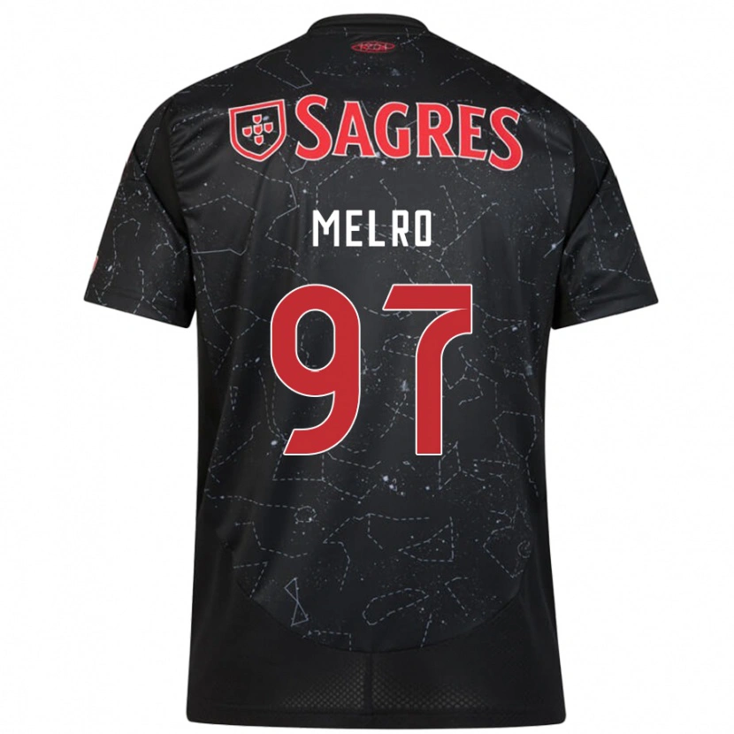 Danxen Heren José Melro #97 Zwart Rood Uitshirt Uittenue 2024/25 T-Shirt