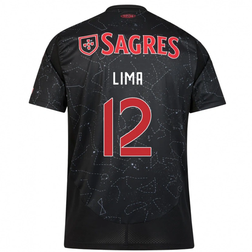 Danxen Heren Thaís Lima #12 Zwart Rood Uitshirt Uittenue 2024/25 T-Shirt