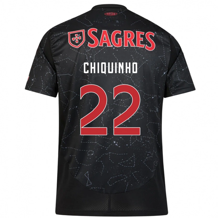 Danxen Heren Chiquinho #22 Zwart Rood Uitshirt Uittenue 2024/25 T-Shirt