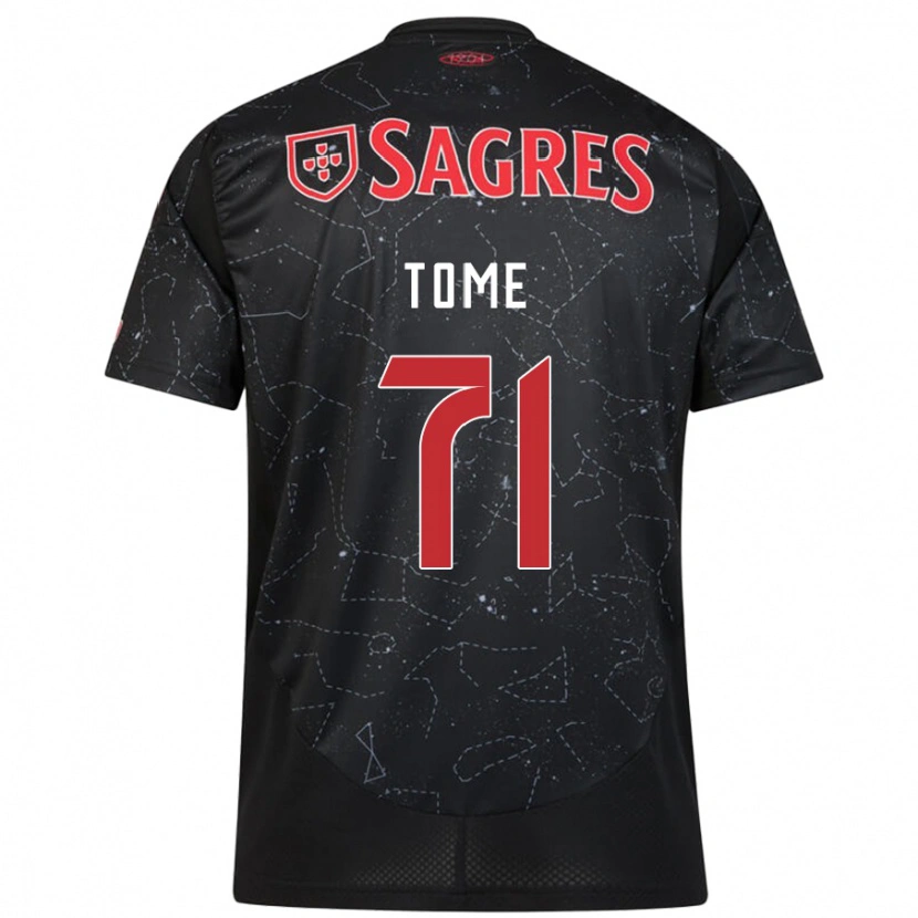 Danxen Heren João Tomé #71 Zwart Rood Uitshirt Uittenue 2024/25 T-Shirt