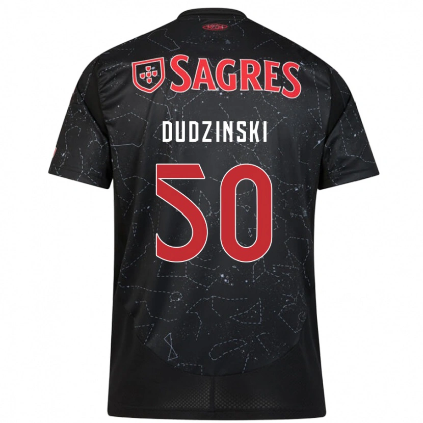Danxen Heren Marcel Dudzinski #50 Zwart Rood Uitshirt Uittenue 2024/25 T-Shirt