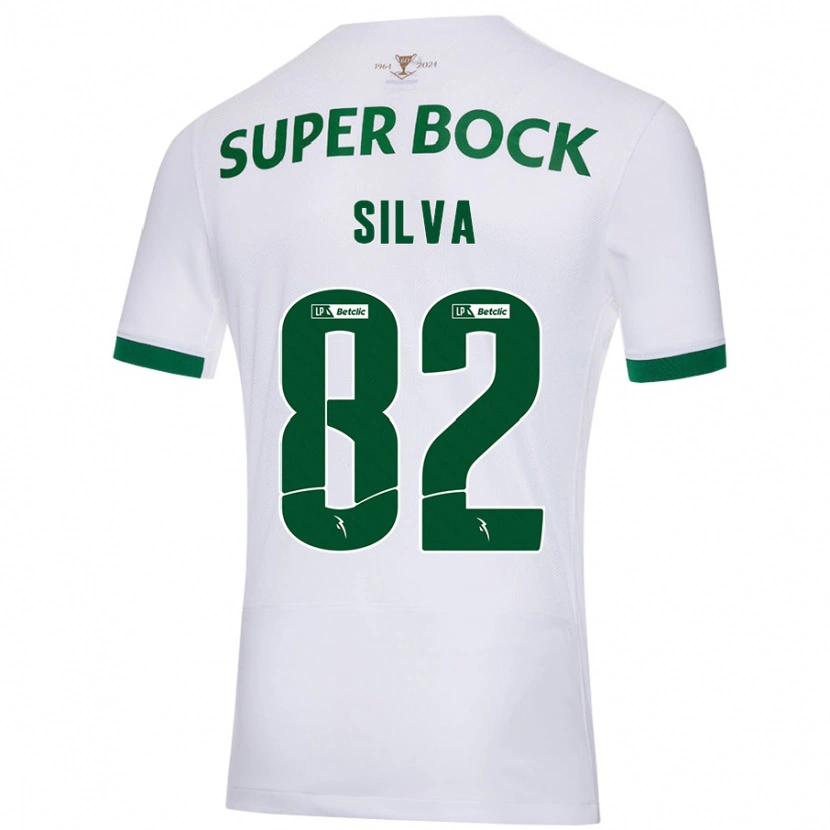 Danxen Heren Gabriel Silva #82 Wit Groen Uitshirt Uittenue 2024/25 T-Shirt