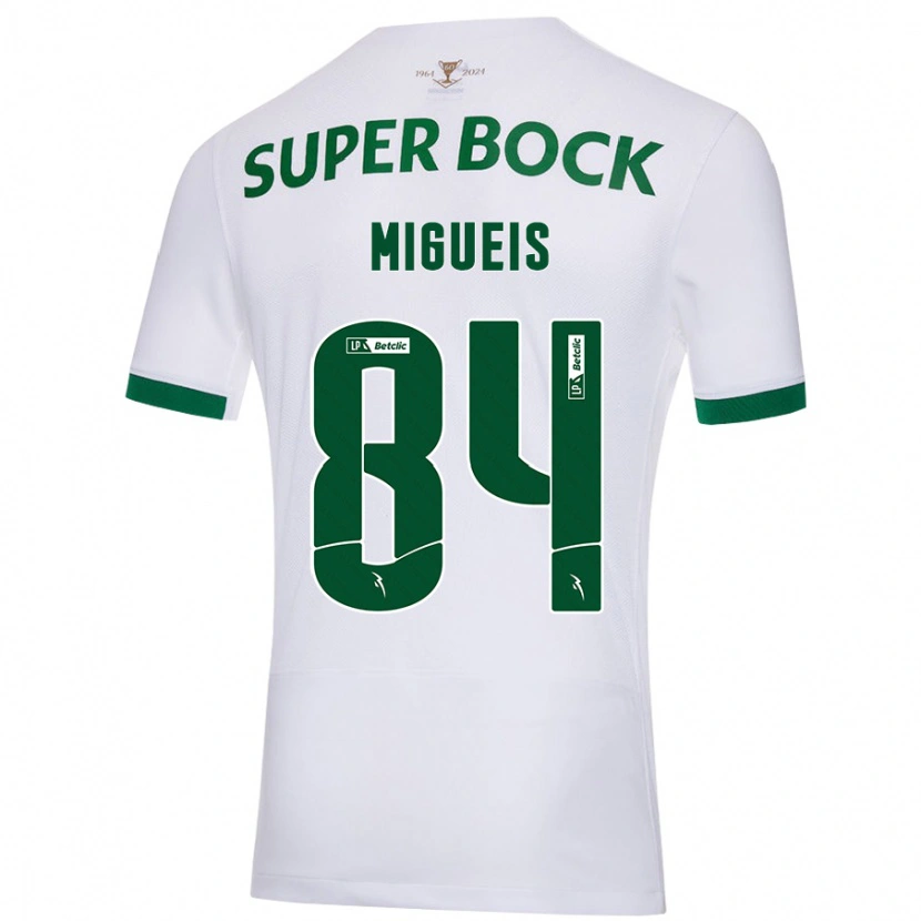 Danxen Heren Pedro Miguéis #84 Wit Groen Uitshirt Uittenue 2024/25 T-Shirt