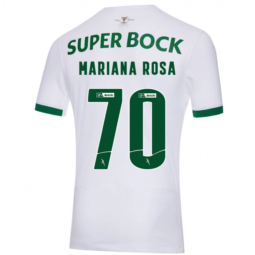 Danxen Heren Mariana Silva Pinto Vilaça Da Rosa #70 Wit Groen Uitshirt Uittenue 2024/25 T-Shirt