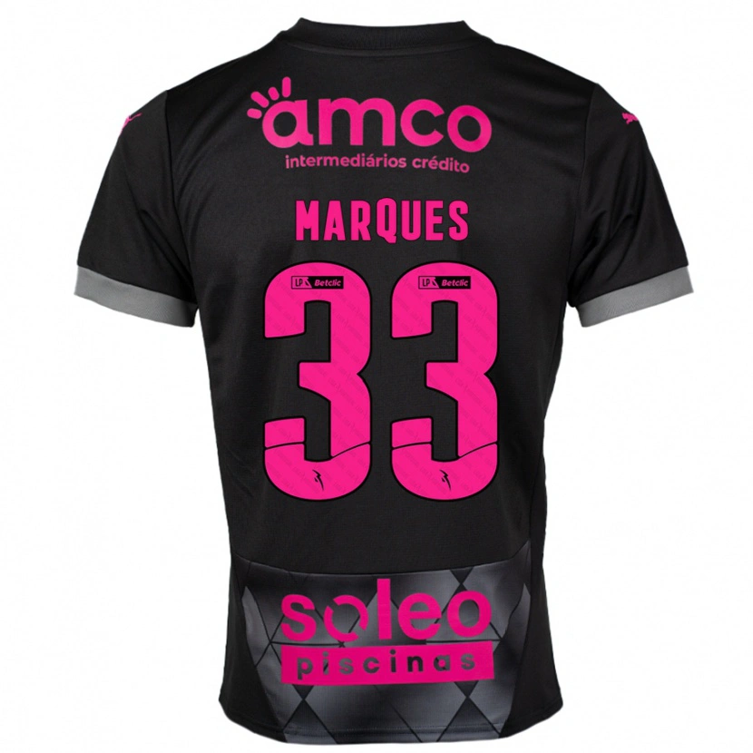 Danxen Heren João Marques #33 Zwart Roze Uitshirt Uittenue 2024/25 T-Shirt