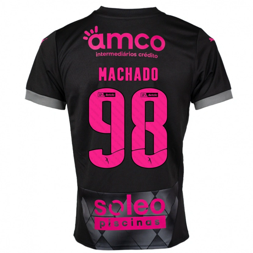 Danxen Heren Gonçalo Machado #98 Zwart Roze Uitshirt Uittenue 2024/25 T-Shirt