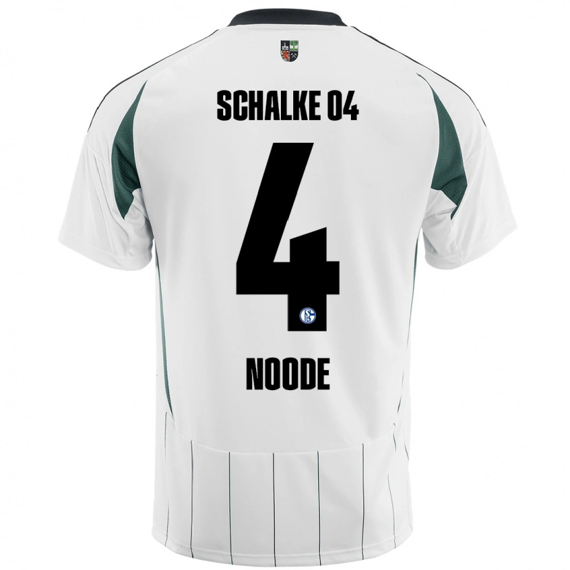 Danxen Heren Steve Noode #4 Wit Groen Uitshirt Uittenue 2024/25 T-Shirt