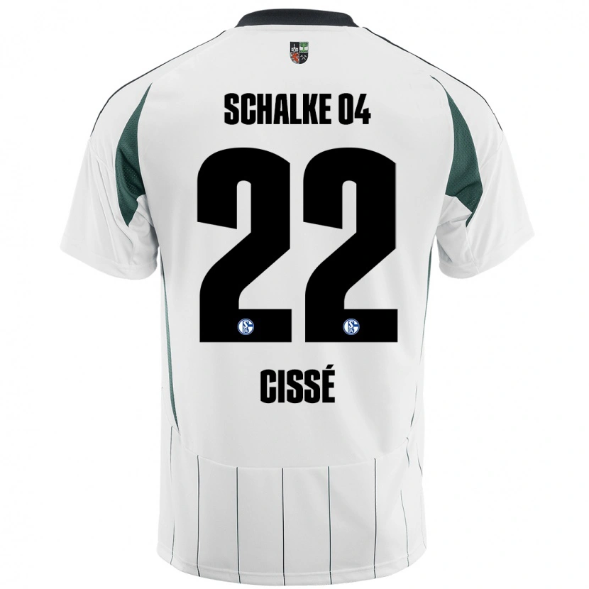 Danxen Heren Ibrahima Cissé #22 Wit Groen Uitshirt Uittenue 2024/25 T-Shirt