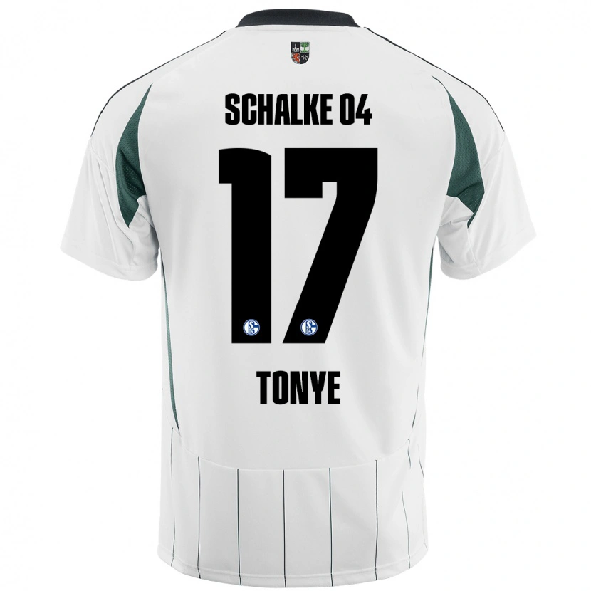 Danxen Heren Yannick Tonye #17 Wit Groen Uitshirt Uittenue 2024/25 T-Shirt