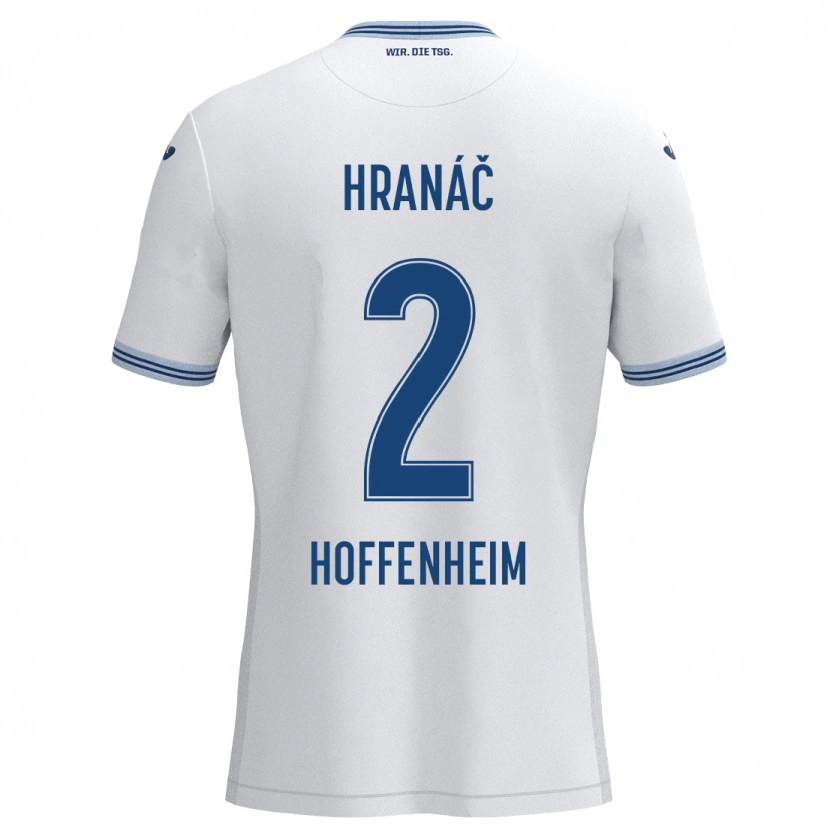Danxen Heren Robin Hranac #2 Wit Blauw Uitshirt Uittenue 2024/25 T-Shirt