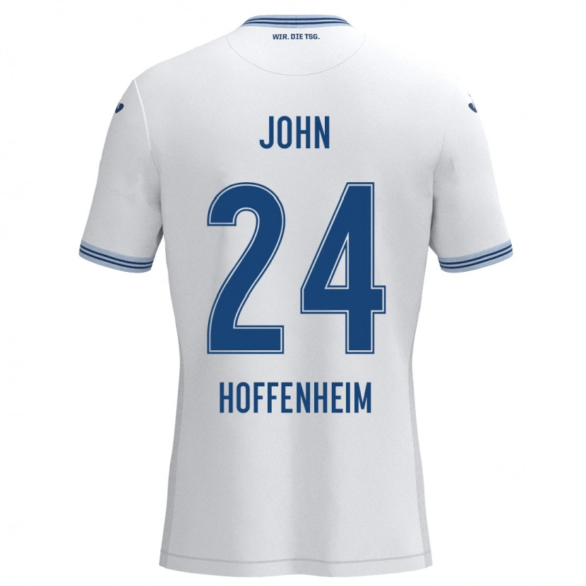 Danxen Heren Marco John #24 Wit Blauw Uitshirt Uittenue 2024/25 T-Shirt