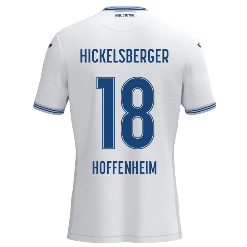 Danxen Heren Julia Hickelsberger #18 Wit Blauw Uitshirt Uittenue 2024/25 T-Shirt