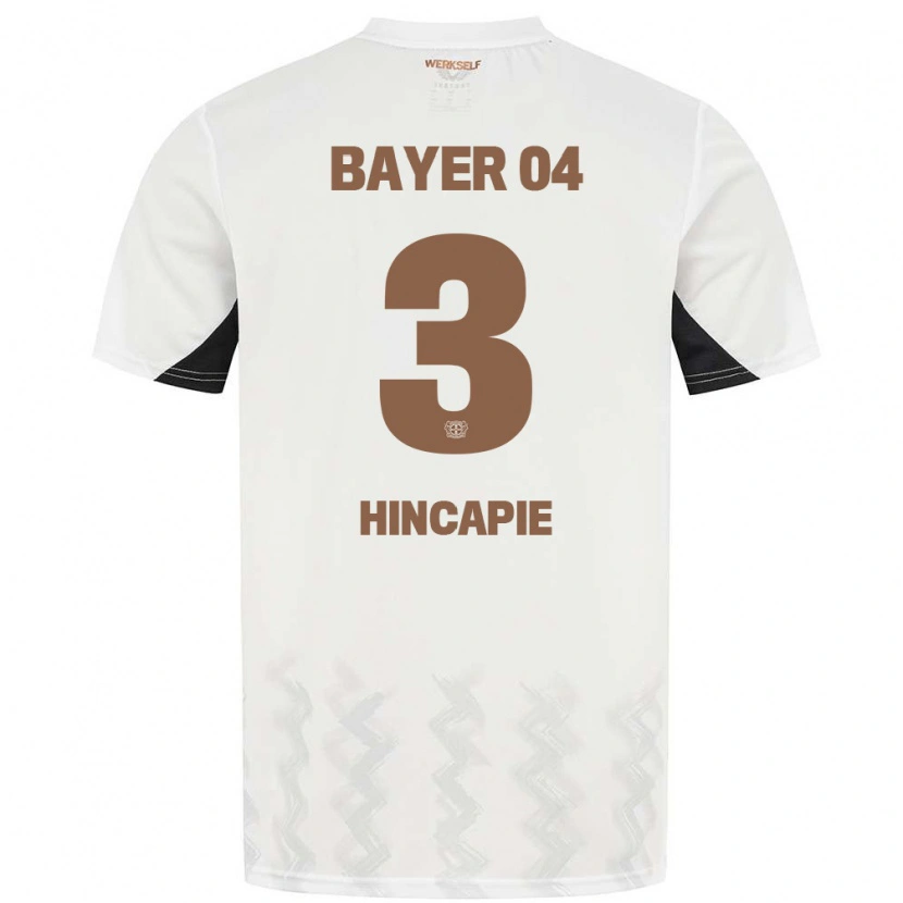 Danxen Heren Piero Hincapié #3 Wit Zwart Uitshirt Uittenue 2024/25 T-Shirt