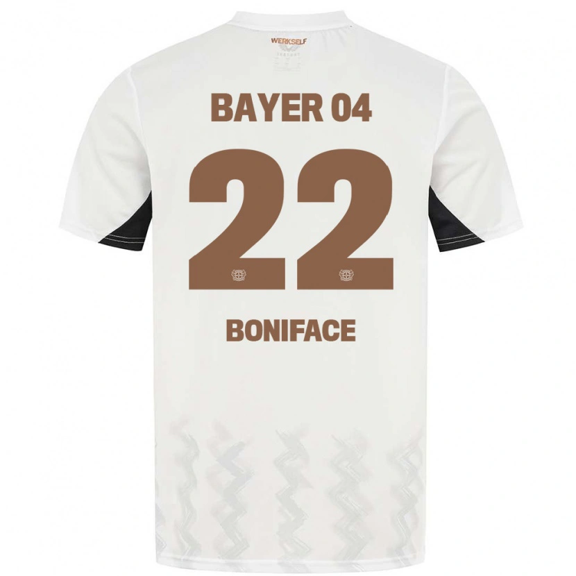 Danxen Heren Victor Boniface #22 Wit Zwart Uitshirt Uittenue 2024/25 T-Shirt