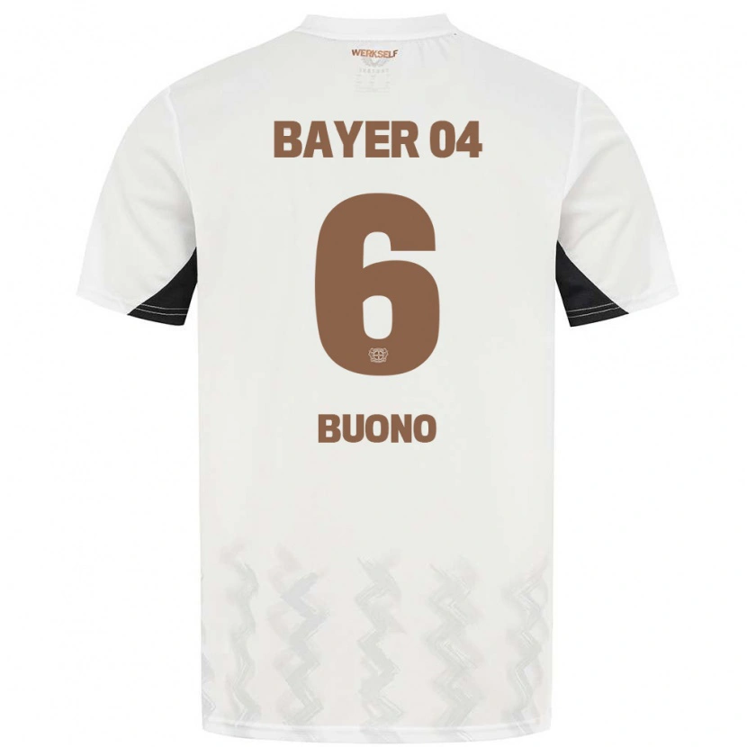 Danxen Heren Francesco Buono #6 Wit Zwart Uitshirt Uittenue 2024/25 T-Shirt