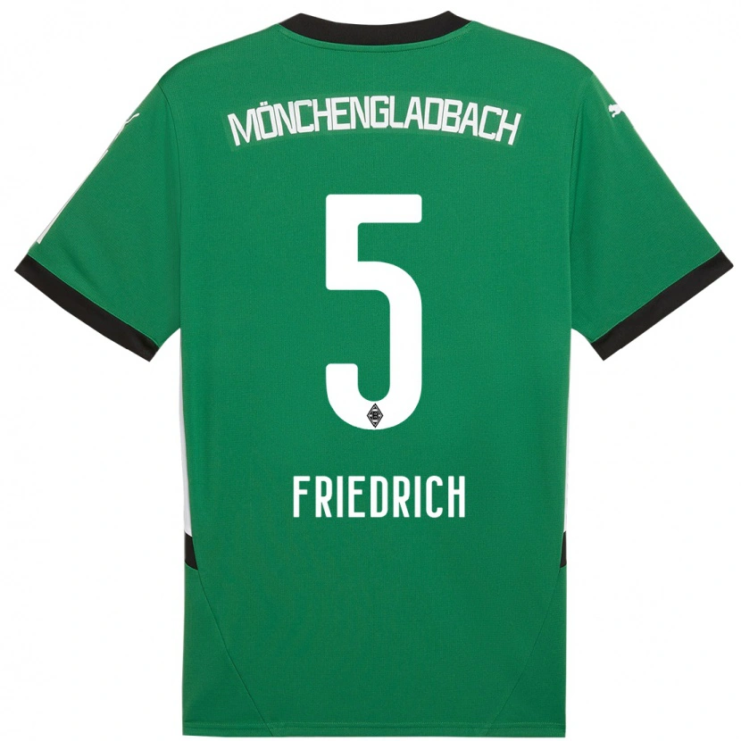 Danxen Heren Marvin Friedrich #5 Groen Wit Uitshirt Uittenue 2024/25 T-Shirt